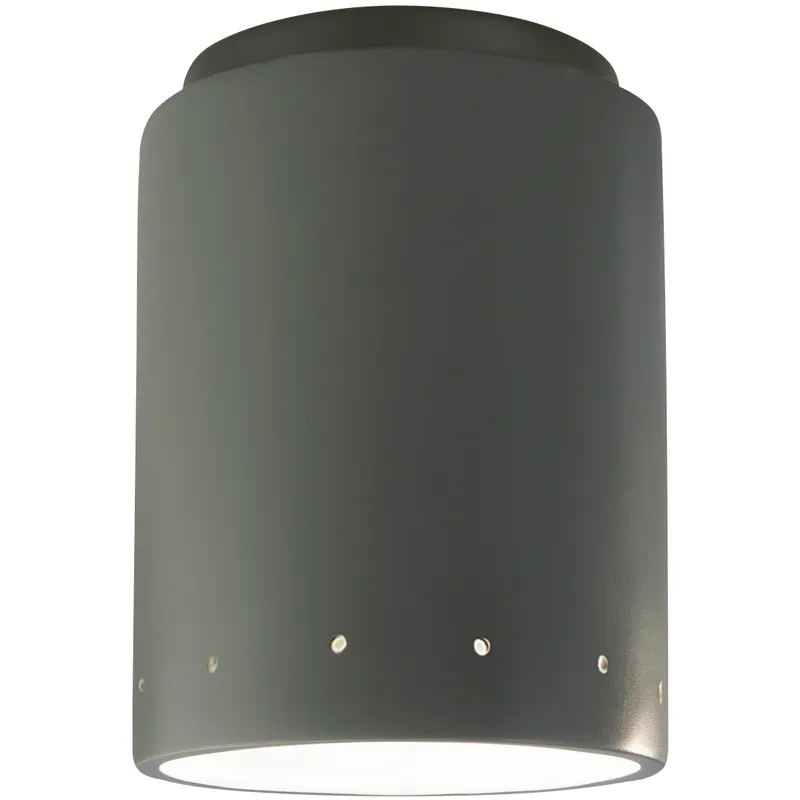 Radiance Collection 1 Light 6.5 inch Gloss Black and Matte White Flush-Mount Ceiling Light, Form+Finish+Function