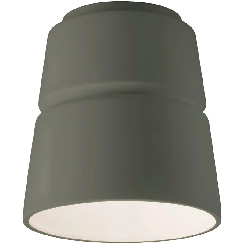 Radiance Collection 1 Light 7.5 inch Pewter Green Flush-Mount Ceiling Light
