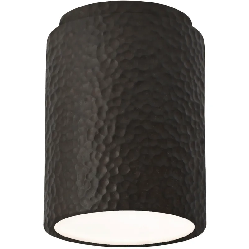 Radiance 1 Light 6.5 inch Hammered Iron Flush Mount Ceiling Light in Incandescent