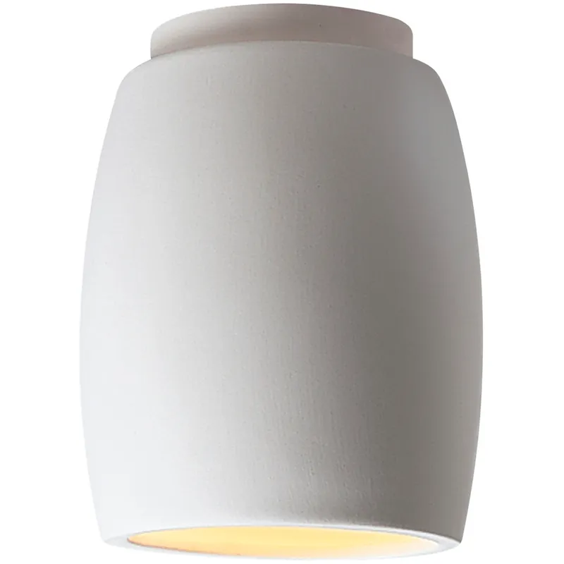 Radiance Curved LED 6.75 inch Carrara Marble Flush-Mount Ceiling Light