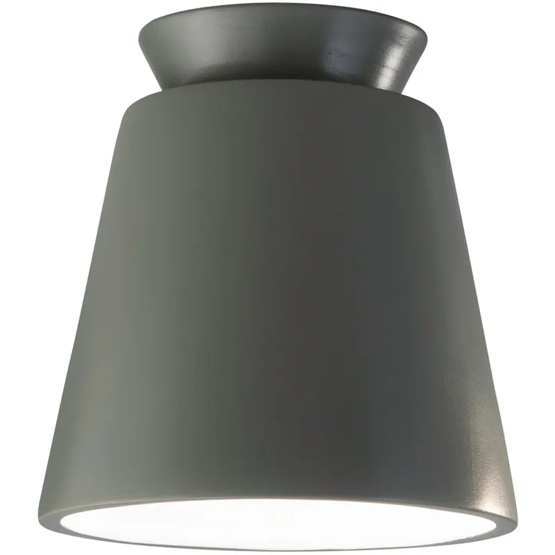 Radiance Collection LED 7.5 inch Pewter Green Flush-Mount Ceiling Light