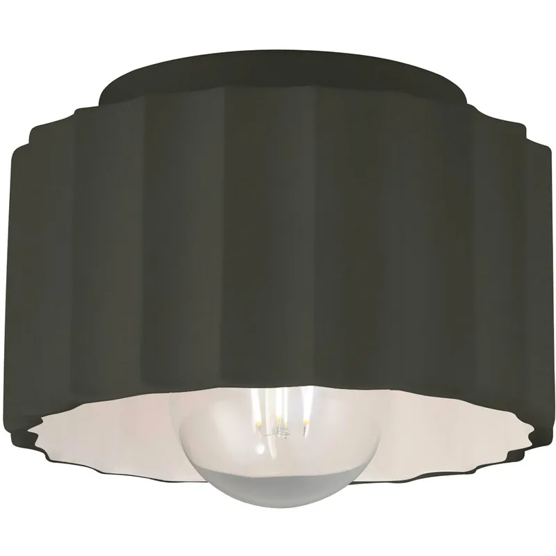 Radiance Collection 1 Light 8 inch Pewter Green Flush-Mount Ceiling Light
