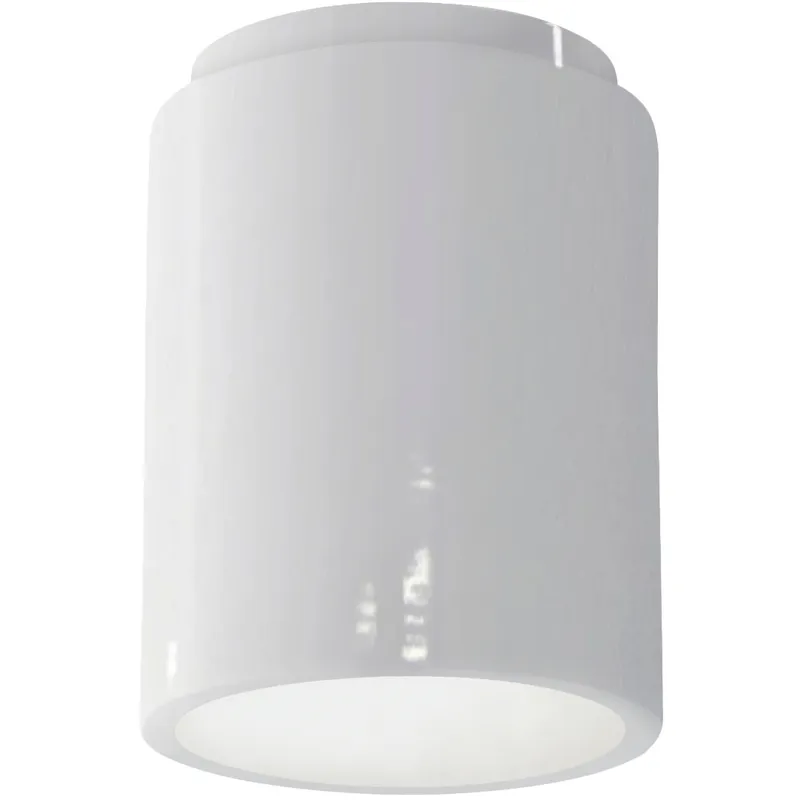 Radiance 1 Light 6.5 inch Gloss White Flush Mount Ceiling Light in Incandescent