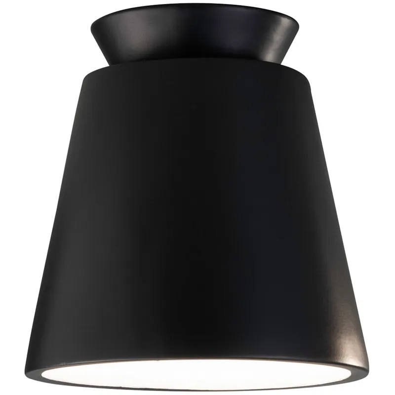 Radiance Collection LED 7.5 inch Gloss Black/Matte White Flush-Mount Ceiling Light