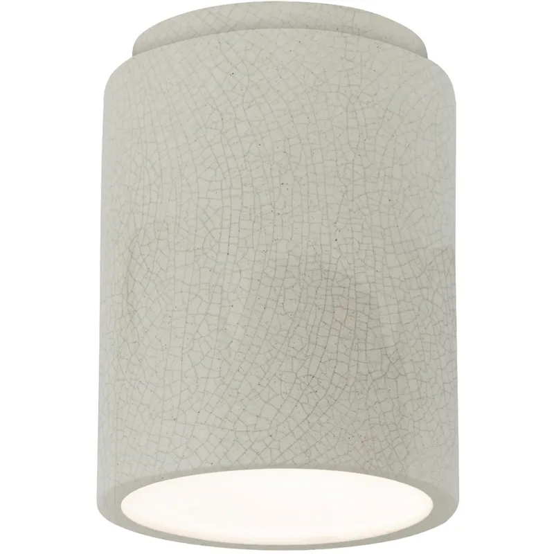 Radiance 1 Light 6.5 inch White Crackle Flush Mount Ceiling Light in Incandescent