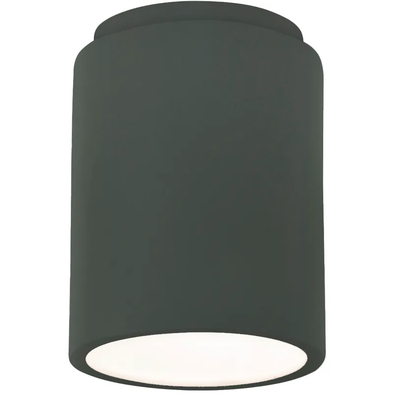 Radiance 1 Light 6.5 inch Pewter Green Flush Mount Ceiling Light in Incandescent