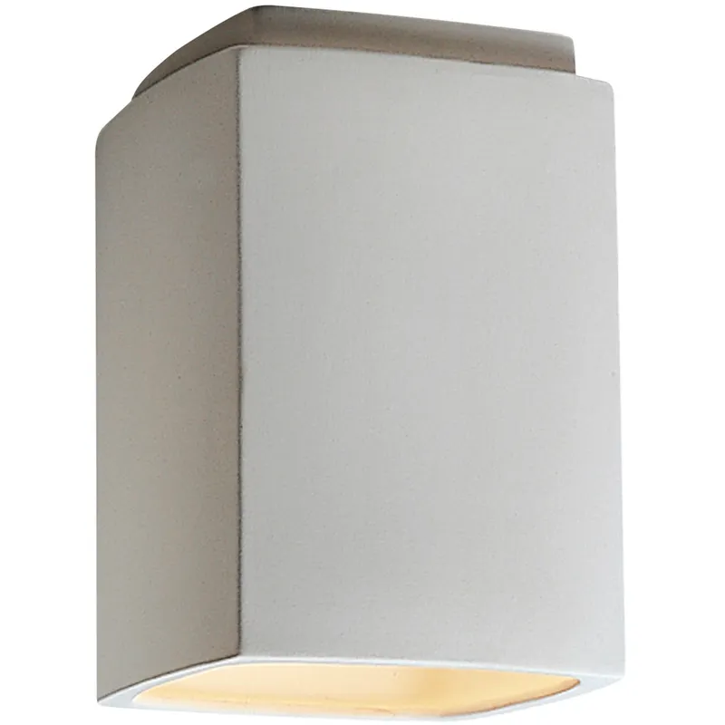 Radiance Rectangle LED 6.5 inch Carrara Marble Flush-Mount Ceiling Light