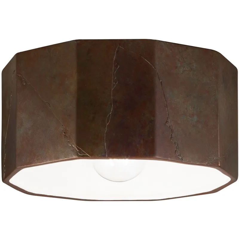 Radiance Collection 1 Light 12.25 inch Tierra Red Slate Flush-Mount Ceiling Light