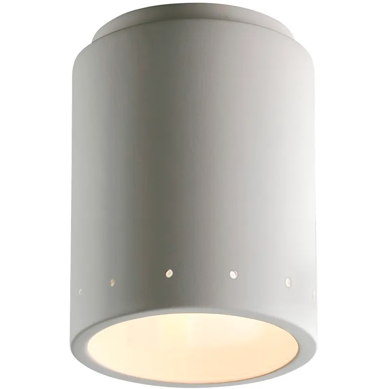 Radiance Cylinder LED 6.5 inch Hammered Pewter Flush-Mount Ceiling Light