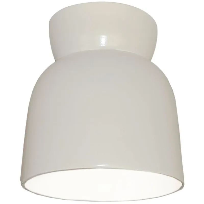 Radiance Collection 1 Light 7.5 inch Gloss White Outdoor Flush Mount in Dedicated LED