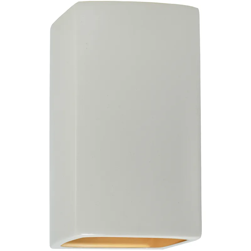 Ambiance LED 9.5 inch Matte White Outdoor Wall Sconce in 1000 Lm LED, Matte White/Champange Gold
