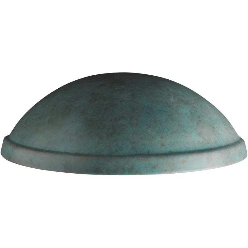 Ambiance Quarter Sphere LED 5 inch Gloss Black Outdoor Wall Sconce, Rimmed