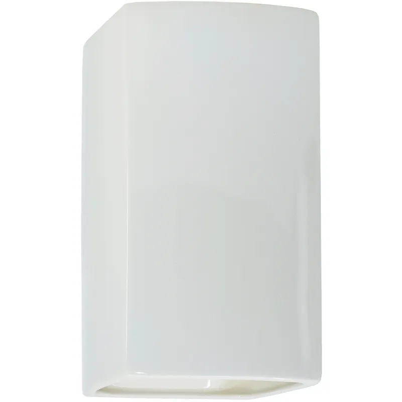 Ambiance 1 Light 9.5 inch Gloss White Outdoor Wall Sconce in Incandescent, Gloss White/Gloss White