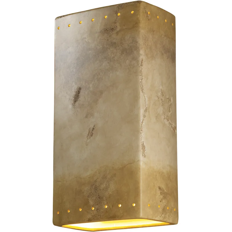 Ambiance Rectangle 1 Light 21 inch Bisque Outdoor Wall Sconce, Really Big