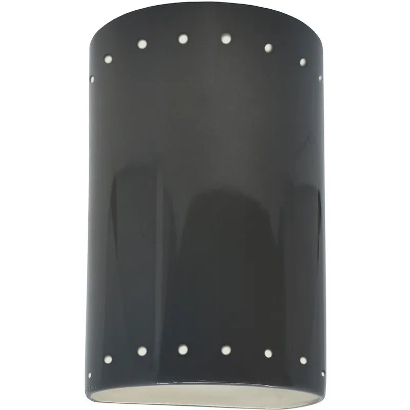 Ambiance 1 Light 9.5 inch Gloss Grey Outdoor Wall Sconce in Incandescent, Gloss Gray