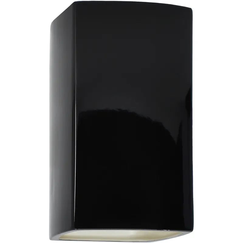 Ambiance 9.5 inch Gloss Black/Matte White Outdoor Wall Sconce in Incandescent