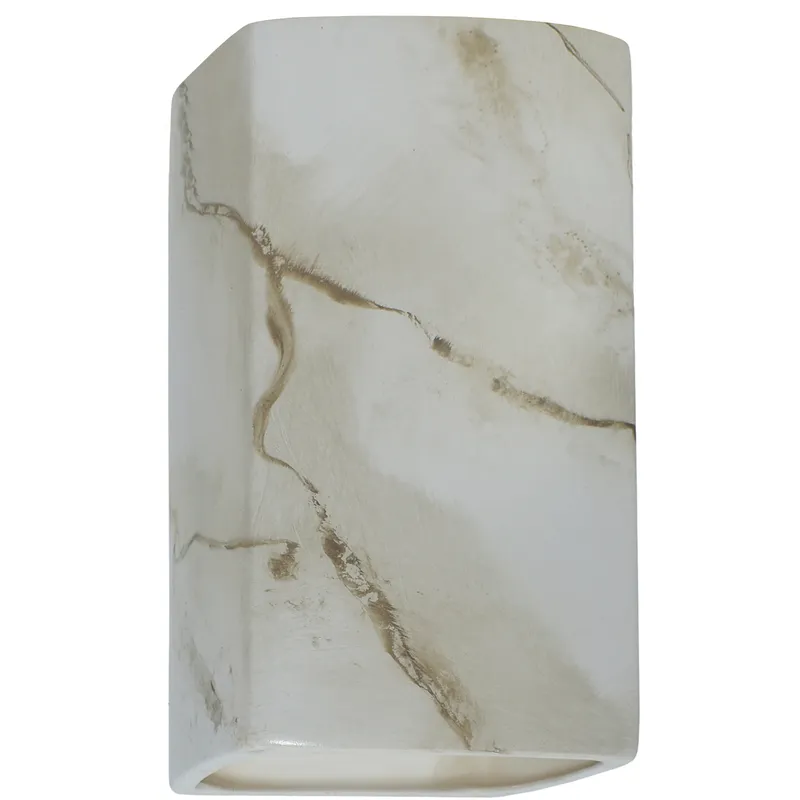 Ambiance 1 Light 9.5 inch Carrara Marble Outdoor Wall Sconce in Incandescent