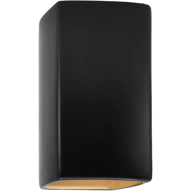 Ambiance 9.5 inch Carbon Matte Black/Champagne Gold Outdoor Wall Sconce in Incandescent, Carbon Matte Black/Champange Gold