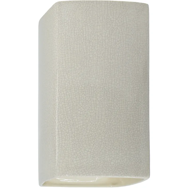 Ambiance 1 Light 9.5 inch White Crackle Outdoor Wall Sconce in Incandescent, Small