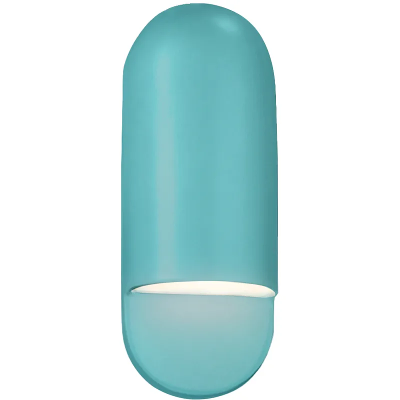 Ambiance Collection - Capsule 1 Light 5 inch Reflecting Pool Outdoor Wall Sconce in Replaceable Bulb, 4D x 14H, Form+Finish+Function