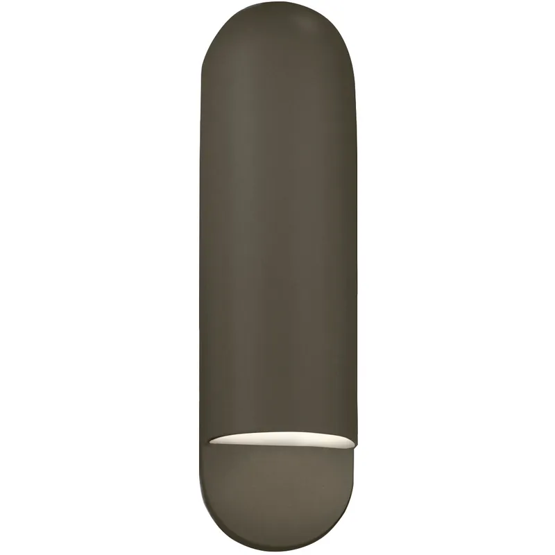 Ambiance Collection - Capsule 1 Light 20 inch Carbon Matte Black Outdoor Wall Sconce in Replaceable Bulb, 4D x 20H, Form+Finish+Function