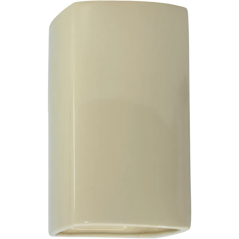 Ambiance 1 Light 9.5 inch Vanilla Gloss Outdoor Wall Sconce in Incandescent, Small