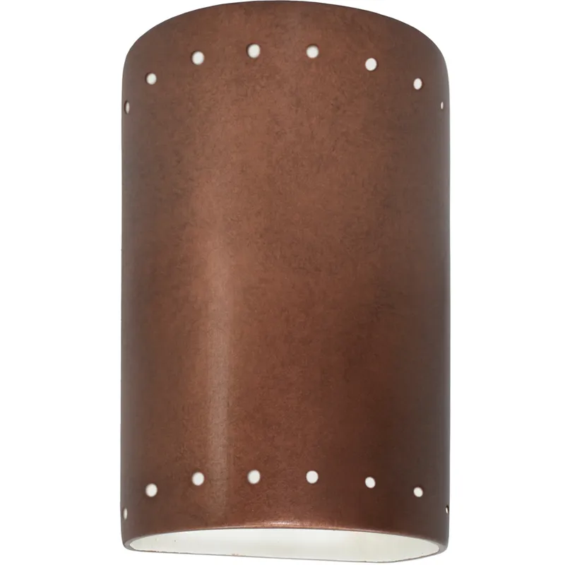 Ambiance 1 Light 9.5 inch Antique Copper Outdoor Wall Sconce in Incandescent, Small
