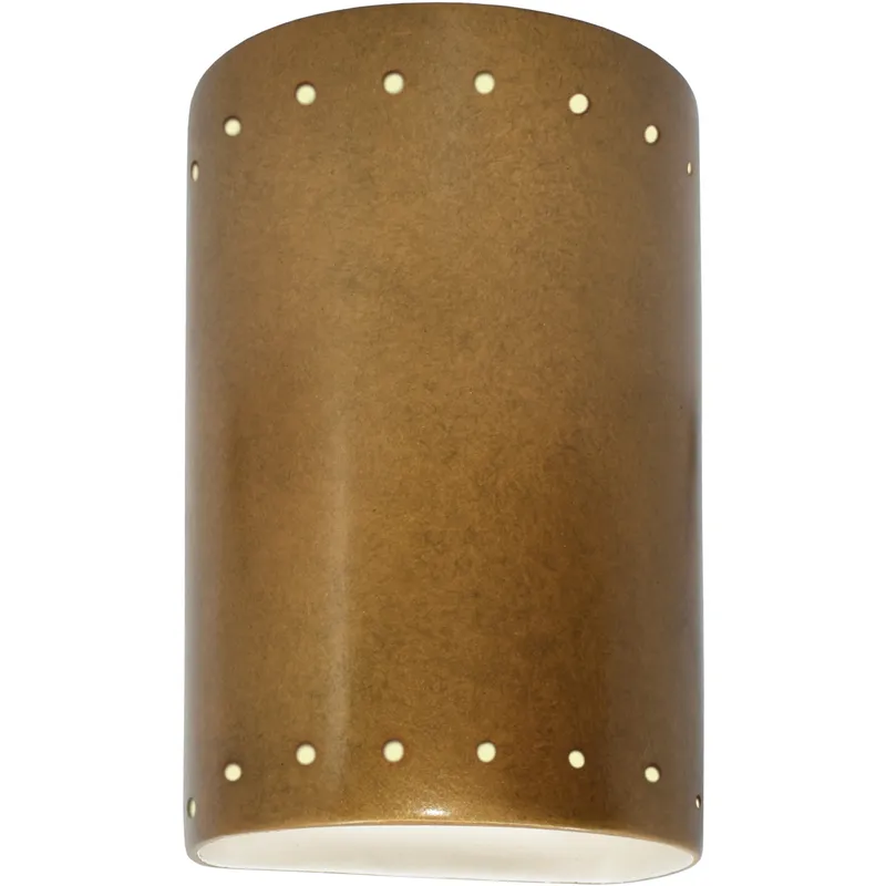 Ambiance 1 Light 9.5 inch Antique Gold Outdoor Wall Sconce in Incandescent, Small