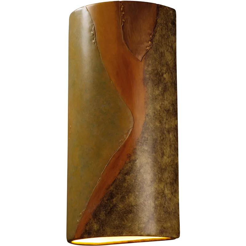 Ambiance Cylinder 2 Light 21 inch Bisque Outdoor Wall Sconce, Really Big