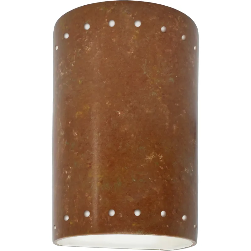 Ambiance 1 Light 9.5 inch Rust Patina Outdoor Wall Sconce in Incandescent, Small