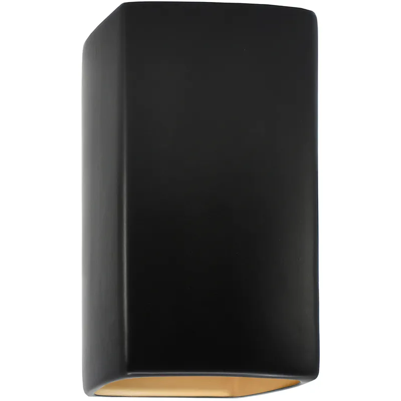 Ambiance LED 9.5 inch Carbon Matte Black and Champagne Gold Outdoor Wall Sconce in 1000 Lm LED, Carbon Matte Black/Champange Gold