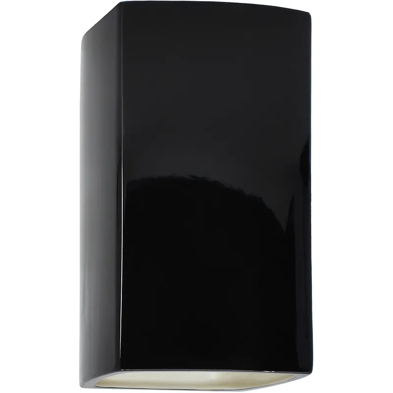Ambiance 1 Light 9.5 inch Gloss Black Outdoor Wall Sconce in Incandescent, Gloss Black/Matte White