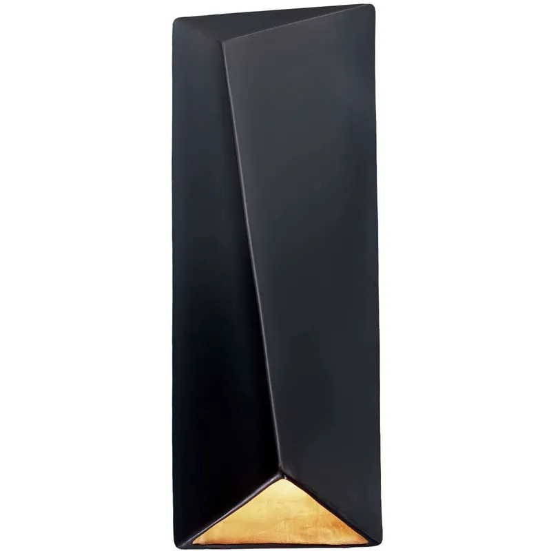 Ambiance Collection LED 22 inch Carbon Matte Black/Champagne Gold Outdoor Wall Sconce