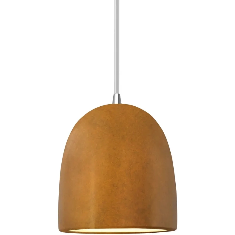 Radiance Collection - Bell Single Drop Pendant in Polished Chrome, Dedicated LED, Antique Gold, White, Form+Finish+Function