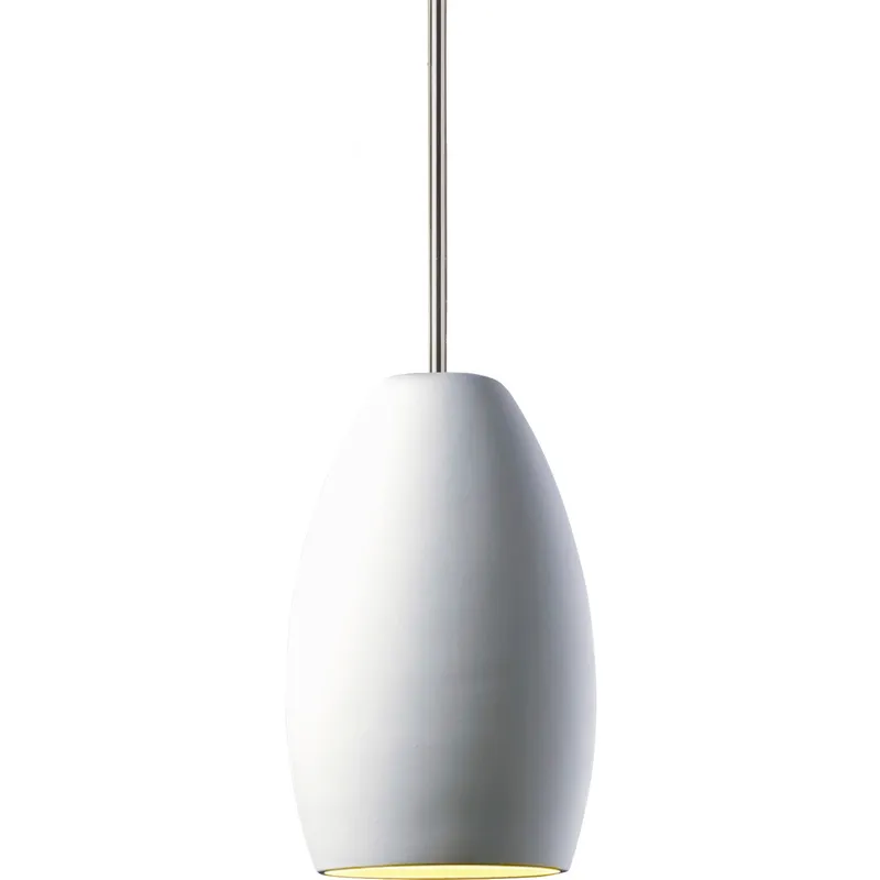 Radiance Collection 1 Light 6.5 inch Polished Chrome and Bisque and Black Pendant Ceiling Light