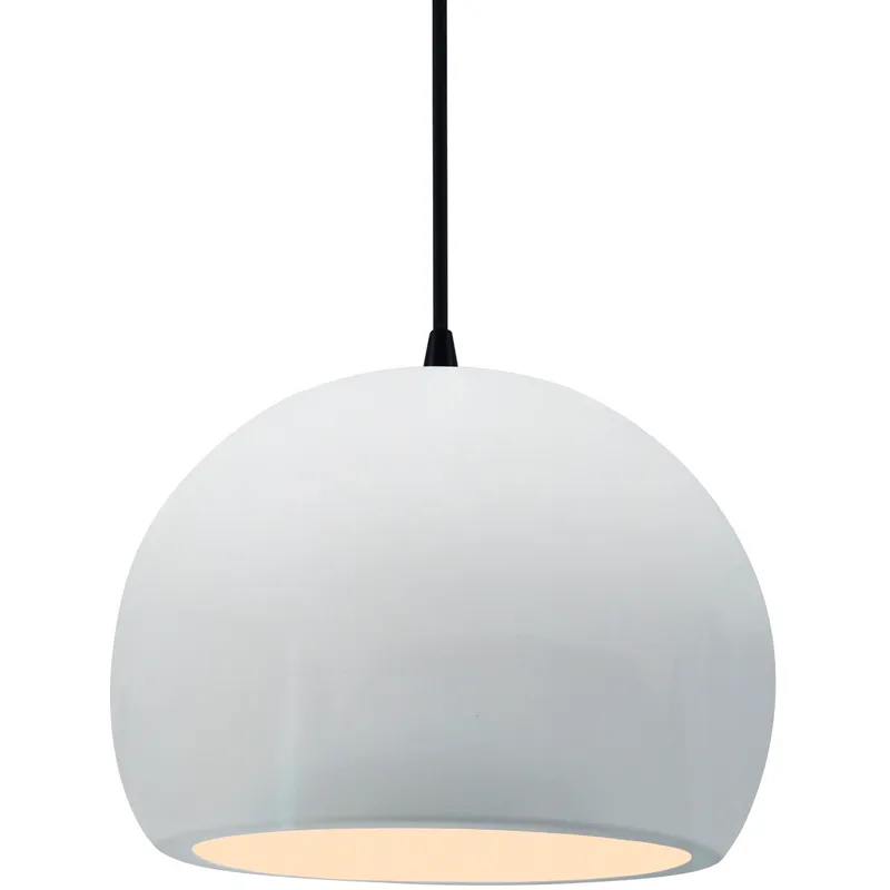 Radiance LED 10 inch Gloss White and Matte Black Pendant Ceiling Light