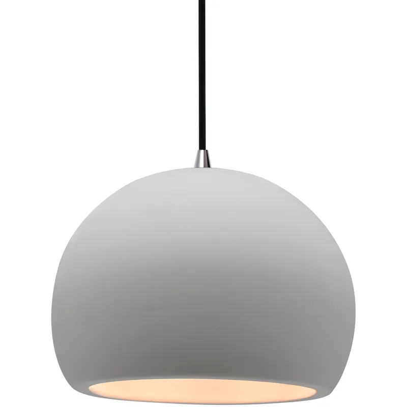 Radiance 1 Light 10 inch Bisque and Brushed Nickel Pendant Ceiling Light
