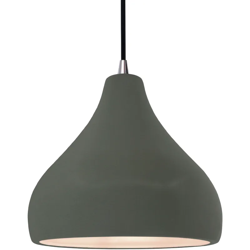 Radiance 1 Light 11.5 inch Pewter Green and Brushed Nickel Pendant Ceiling Light