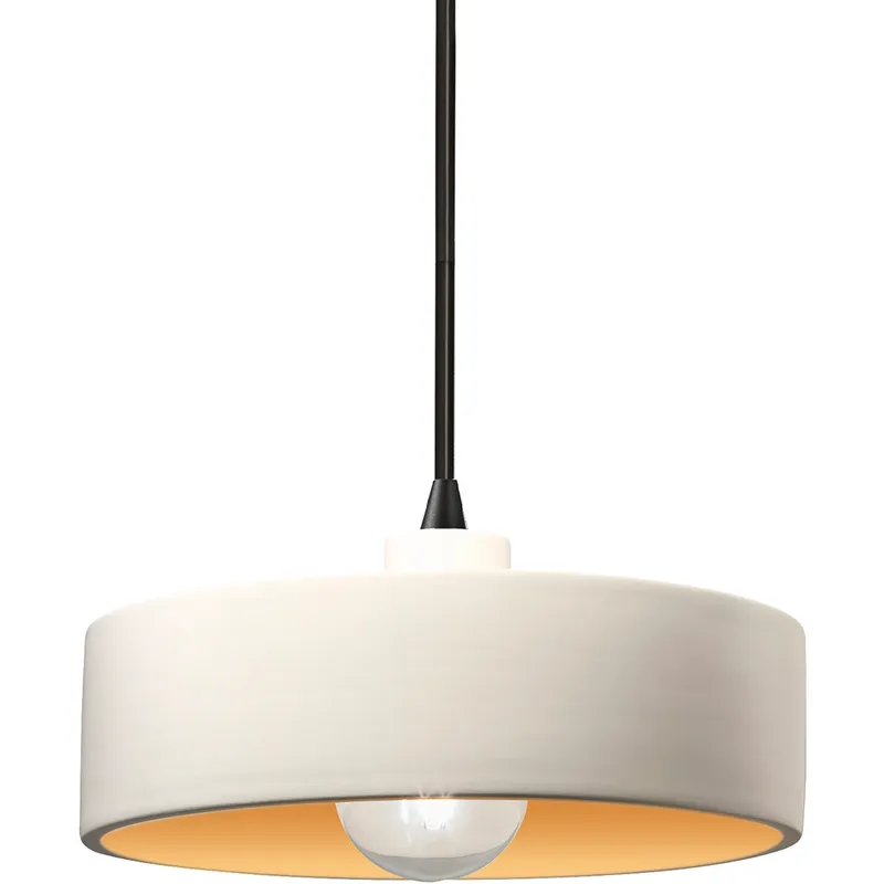 Radiance Collection 1 Light 12 inch Matte Black Pendant Ceiling Light