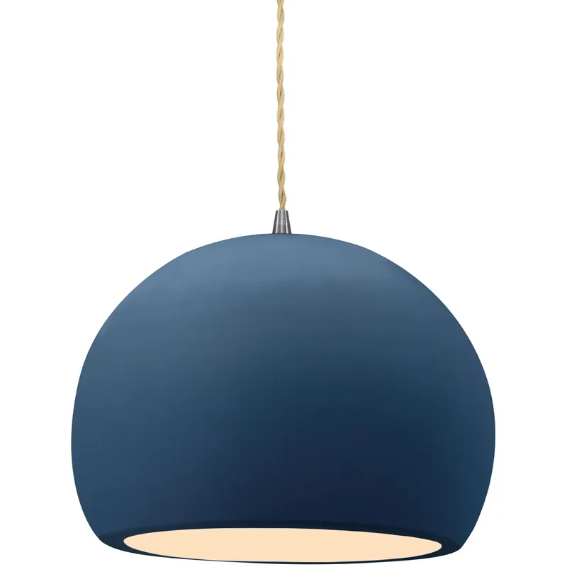 Radiance 1 Light 10 inch Midnight Sky and Matte White and Brushed Nickel Pendant Ceiling Light