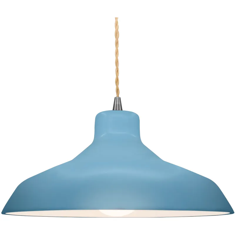 Radiance 1 Light 15.5 inch Sky Blue and Brushed Nickel Pendant Ceiling Light