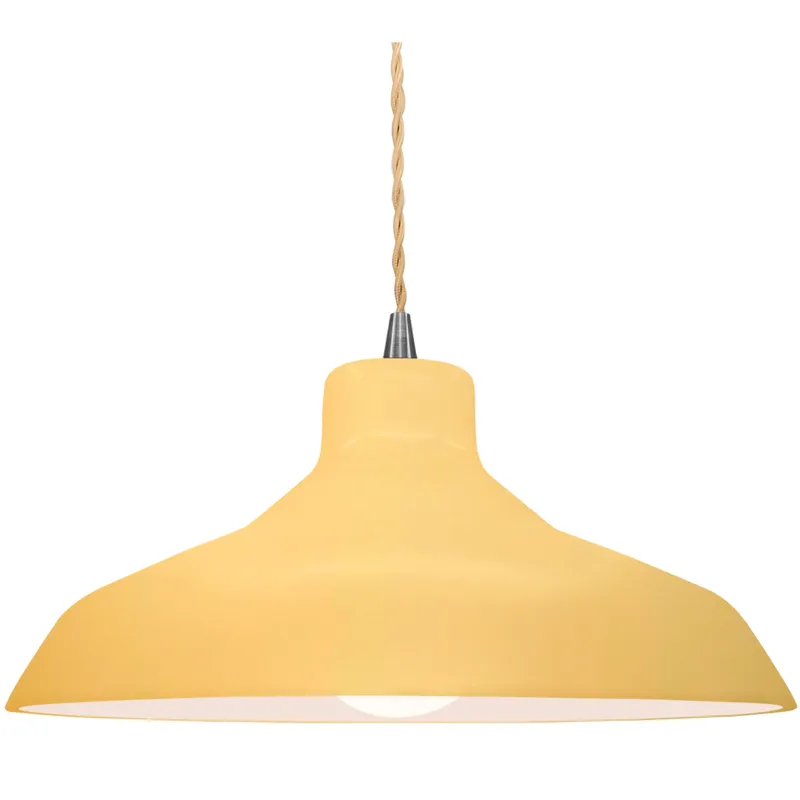Radiance LED 15.5 inch Muted Yellow and Brushed Nickel Pendant Ceiling Light