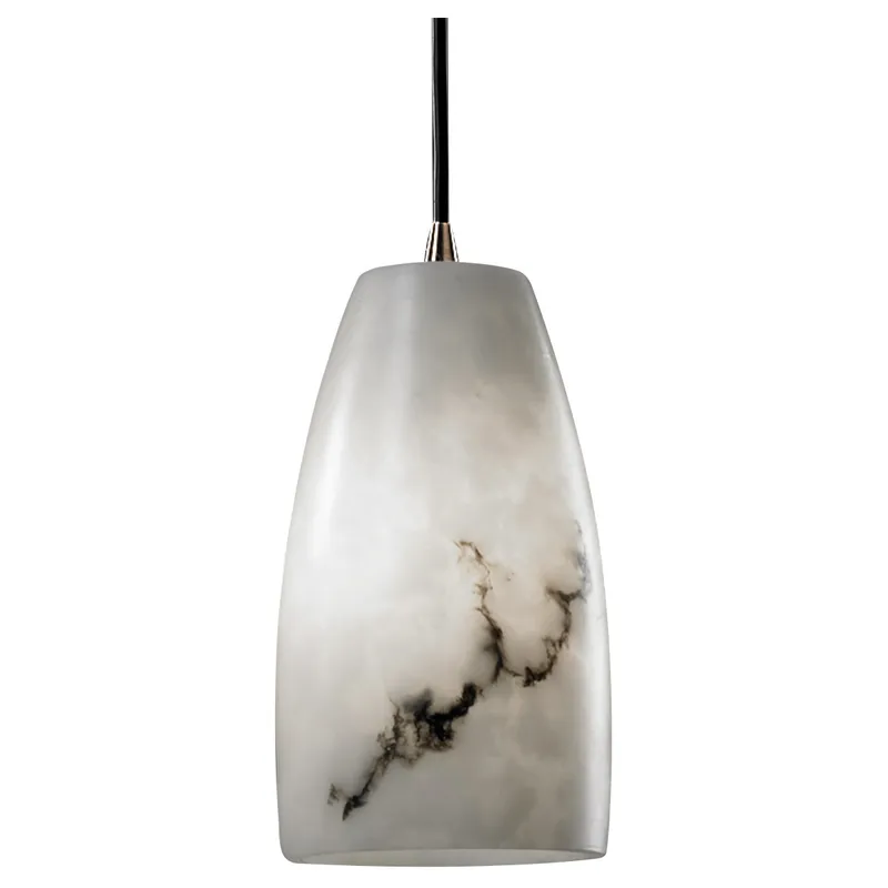 Lumenaria 1 Light 4.5 inch Polished Chrome Pendant Ceiling Light in White Cord, Tall Tapered Cylinder, Incandescent