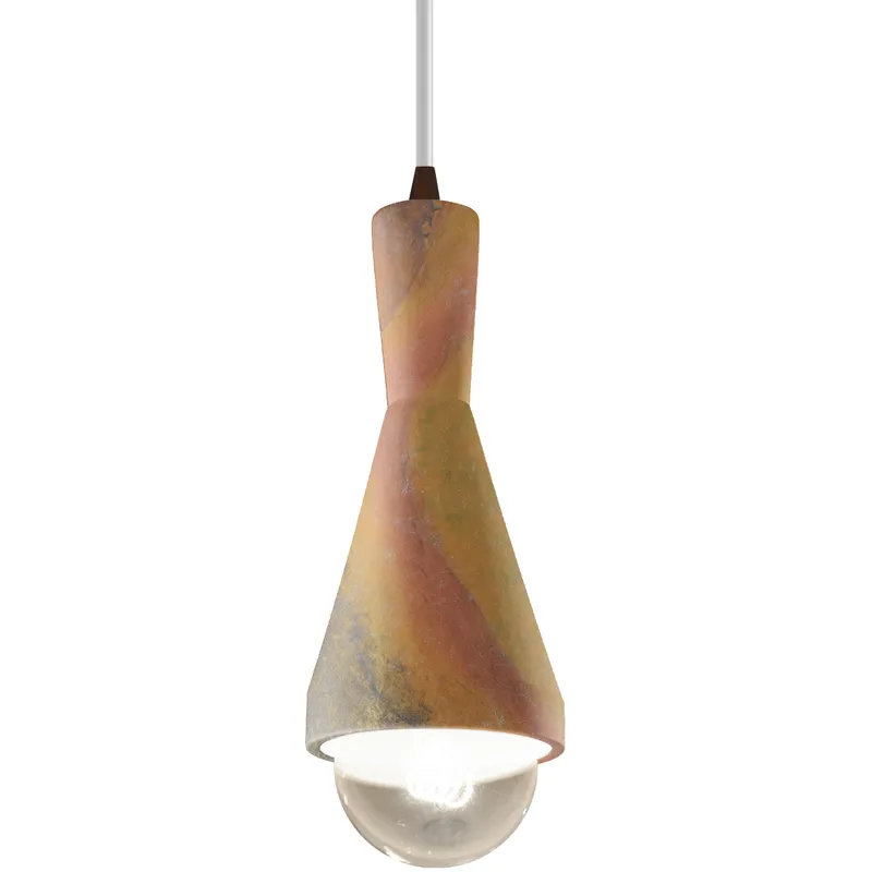 Radiance Collection - Erlen 1 Light 4.75 inch Harvest Yellow Slate and Dark Bronze Pendant Ceiling Light in Replaceable Bulb, White, Form+Finish+Function