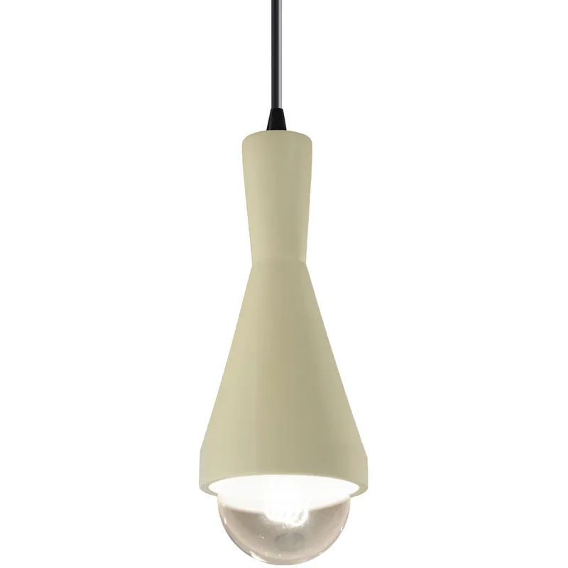 Radiance Collection - Erlen 1 Light 4.75 inch Vanilla Gloss and Matte Black Pendant Ceiling Light in Replaceable Bulb, Form+Finish+Function