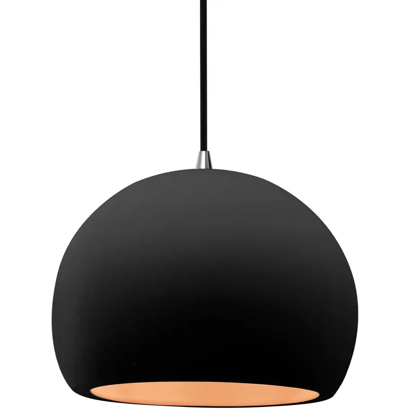 Radiance 1 Light 10 inch Carbon Matte Black and Champagne Gold and Brushed Nickel Pendant Ceiling Light