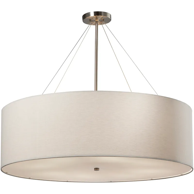 Textile LED 36 inch Brushed Nickel Pendant Ceiling Light