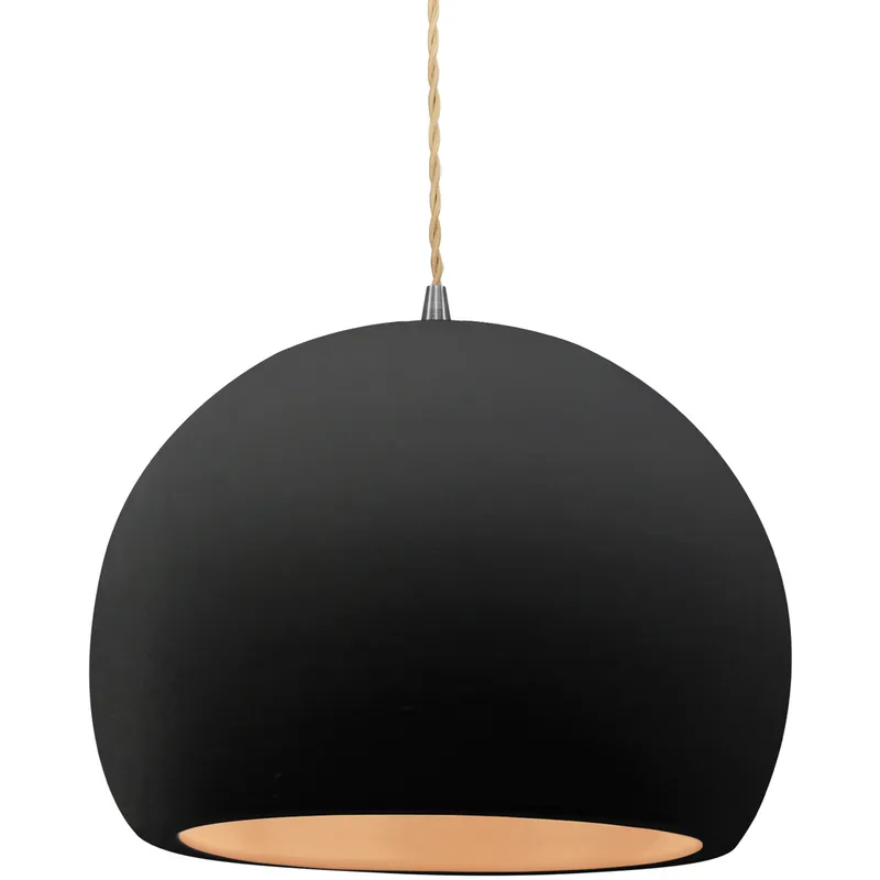 Radiance 1 Light 12.25 inch Carbon Matte Black and Champagne Gold and Brushed Nickel Pendant Ceiling Light