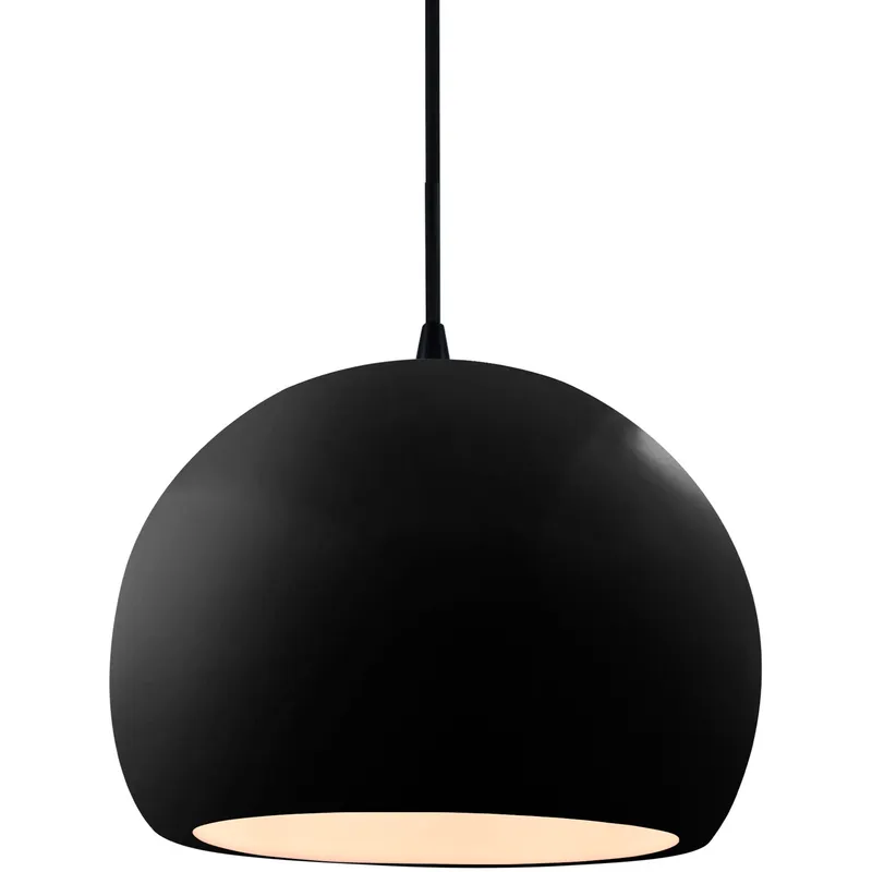 Radiance LED 10 inch Gloss Black and Matte White and Matte Black Pendant Ceiling Light