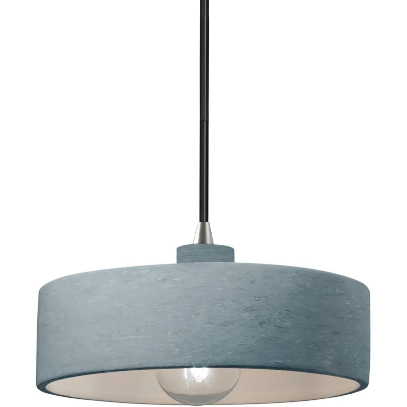 Radiance Collection 1 Light 12 inch Brushed Nickel Pendant Ceiling Light